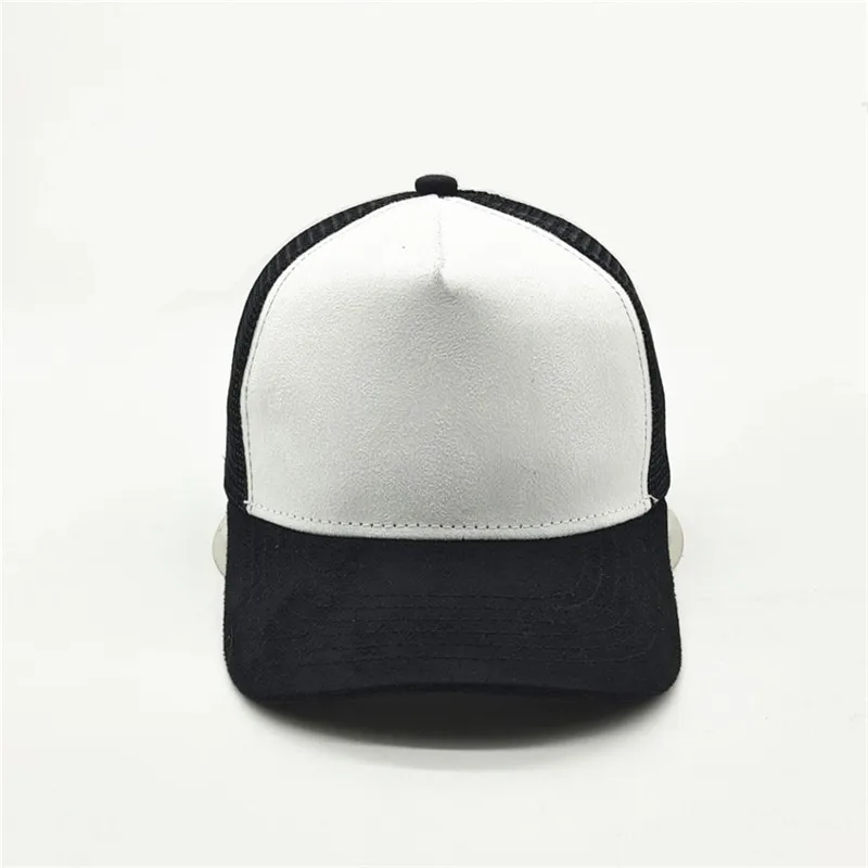 Unisex 5 Panel Mesh Suede Trucker Hat Custom Print Logo Men Baseball Cap Spring Summer Breathable Sports Hats Women Gorros