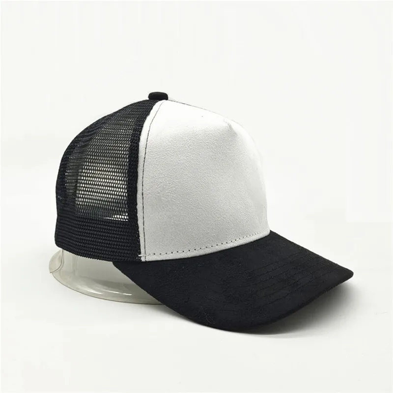 Unisex 5 Panel Mesh Suede Trucker Hat Custom Print Logo Men Baseball Cap Spring Summer Breathable Sports Hats Women Gorros