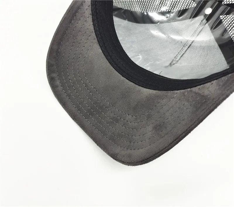 Unisex 5 Panel Mesh Suede Trucker Hat Custom Print Logo Men Baseball Cap Spring Summer Breathable Sports Hats Women Gorros