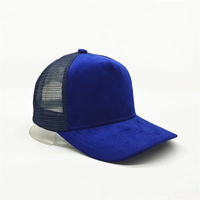 Unisex 5 Panel Mesh Suede Trucker Hat Custom Print Logo Men Baseball Cap Spring Summer Breathable Sports Hats Women Gorros