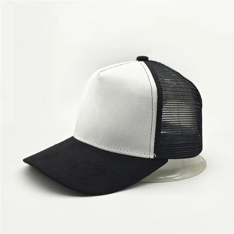 Unisex 5 Panel Mesh Suede Trucker Hat Custom Print Logo Men Baseball Cap Spring Summer Breathable Sports Hats Women Gorros