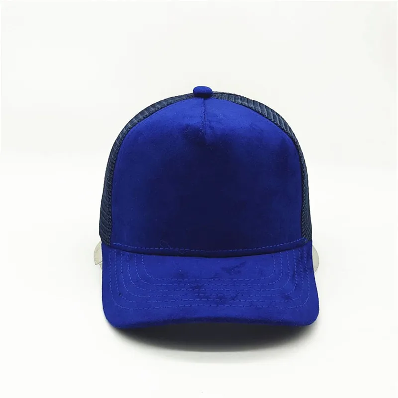 Unisex 5 Panel Mesh Suede Trucker Hat Custom Print Logo Men Baseball Cap Spring Summer Breathable Sports Hats Women Gorros