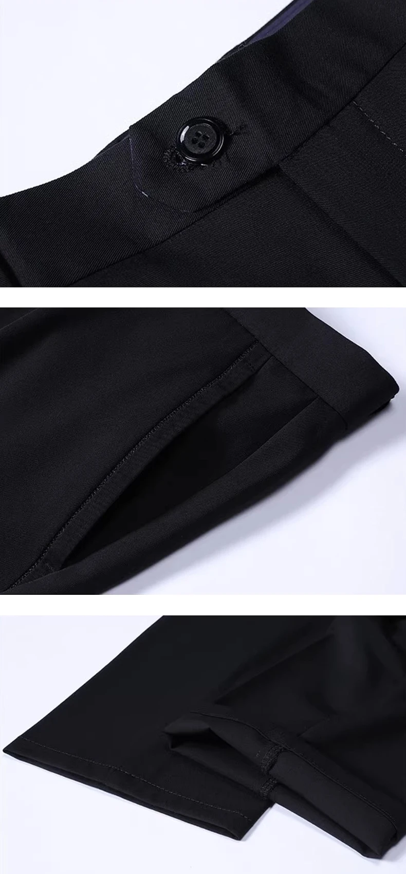 Men's lightweight business casual pants with micro elasticitymen's quick drying pantsnew straight leg office black deep bluepant