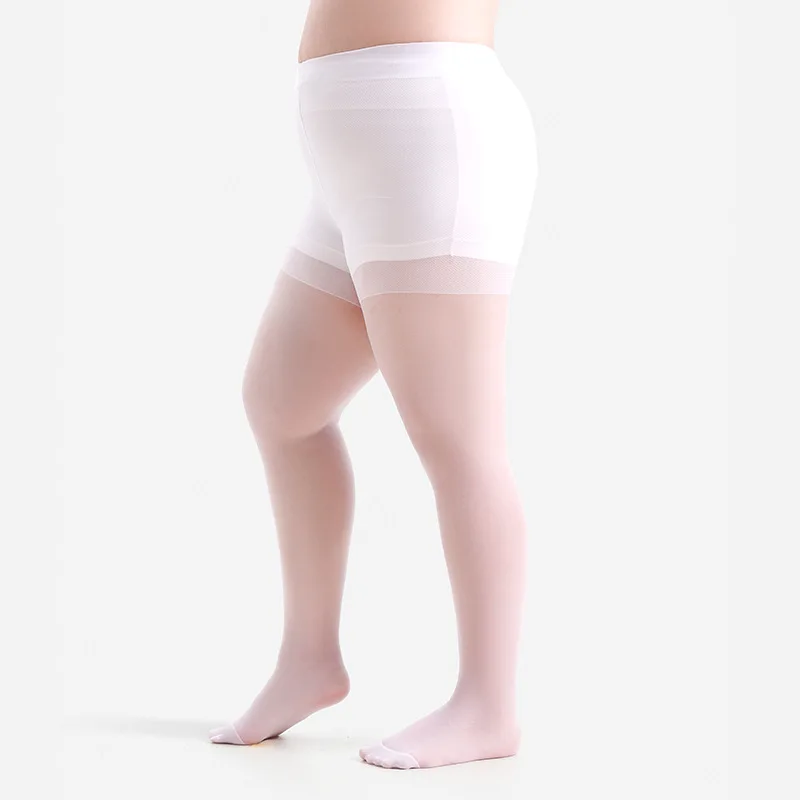 Women Plus Size 20 Denier Sheer Tights High Waist Nylon Pantyhose Super Elastic XL-4XL Large Size for Big Ladies 150kg/330lbs