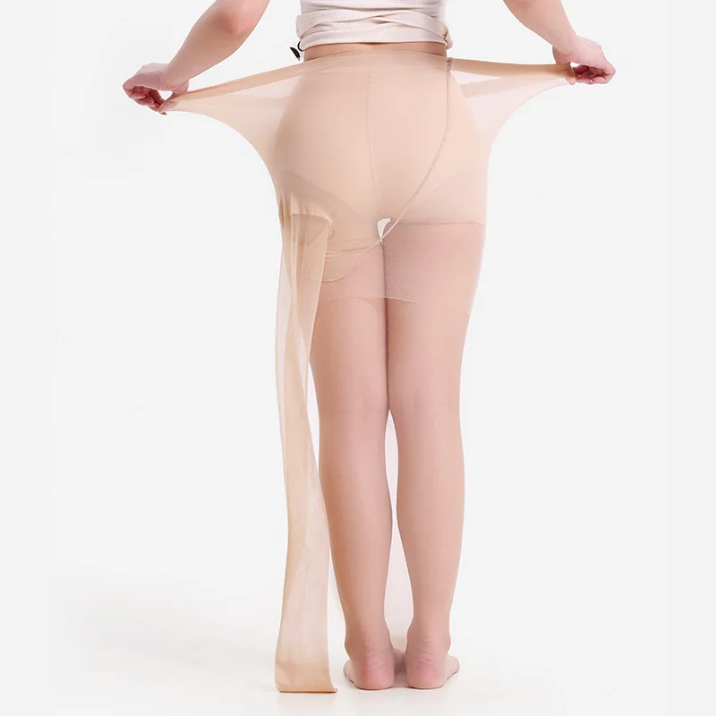Women Plus Size 20 Denier Sheer Tights High Waist Nylon Pantyhose Super Elastic XL-4XL Large Size for Big Ladies 150kg/330lbs