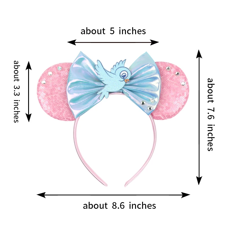 2026 Newest Cartoon Mouse Ears Headband Kid Adult Festival Party Sequin Bow Hairband Women Baby Girl Party Hair Accessories Gift