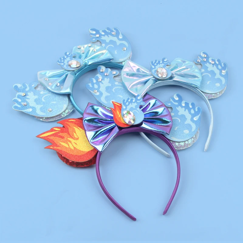 2026 Newest Cartoon Mouse Ears Headband Kid Adult Festival Party Sequin Bow Hairband Women Baby Girl Party Hair Accessories Gift