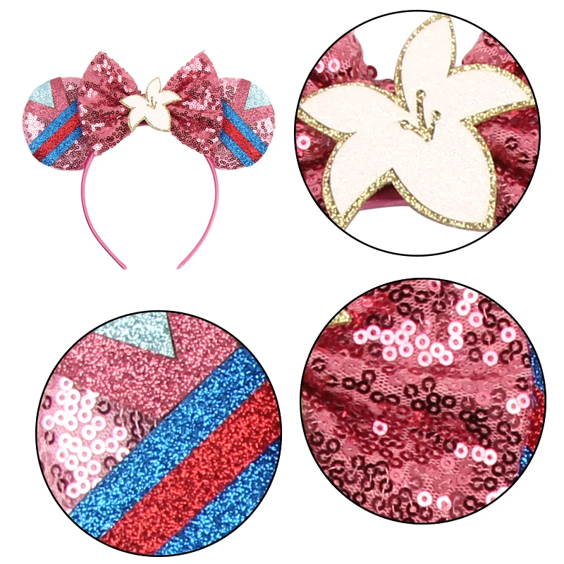 2026 Newest Cartoon Mouse Ears Headband Kid Adult Festival Party Sequin Bow Hairband Women Baby Girl Party Hair Accessories Gift