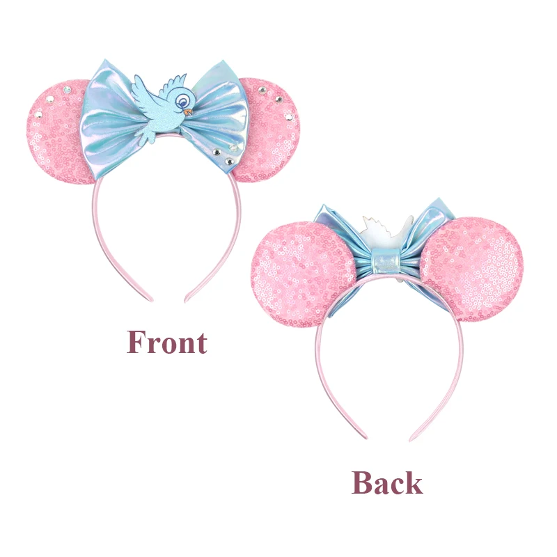 2026 Newest Cartoon Mouse Ears Headband Kid Adult Festival Party Sequin Bow Hairband Women Baby Girl Party Hair Accessories Gift