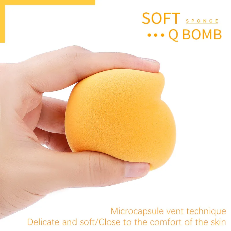 Wholesale Makeup Sponges Mango Shape Soft Beauty Powder Eggs Foundation Concealer Dry Wet Use Tools Cosmetic Cream Applicator