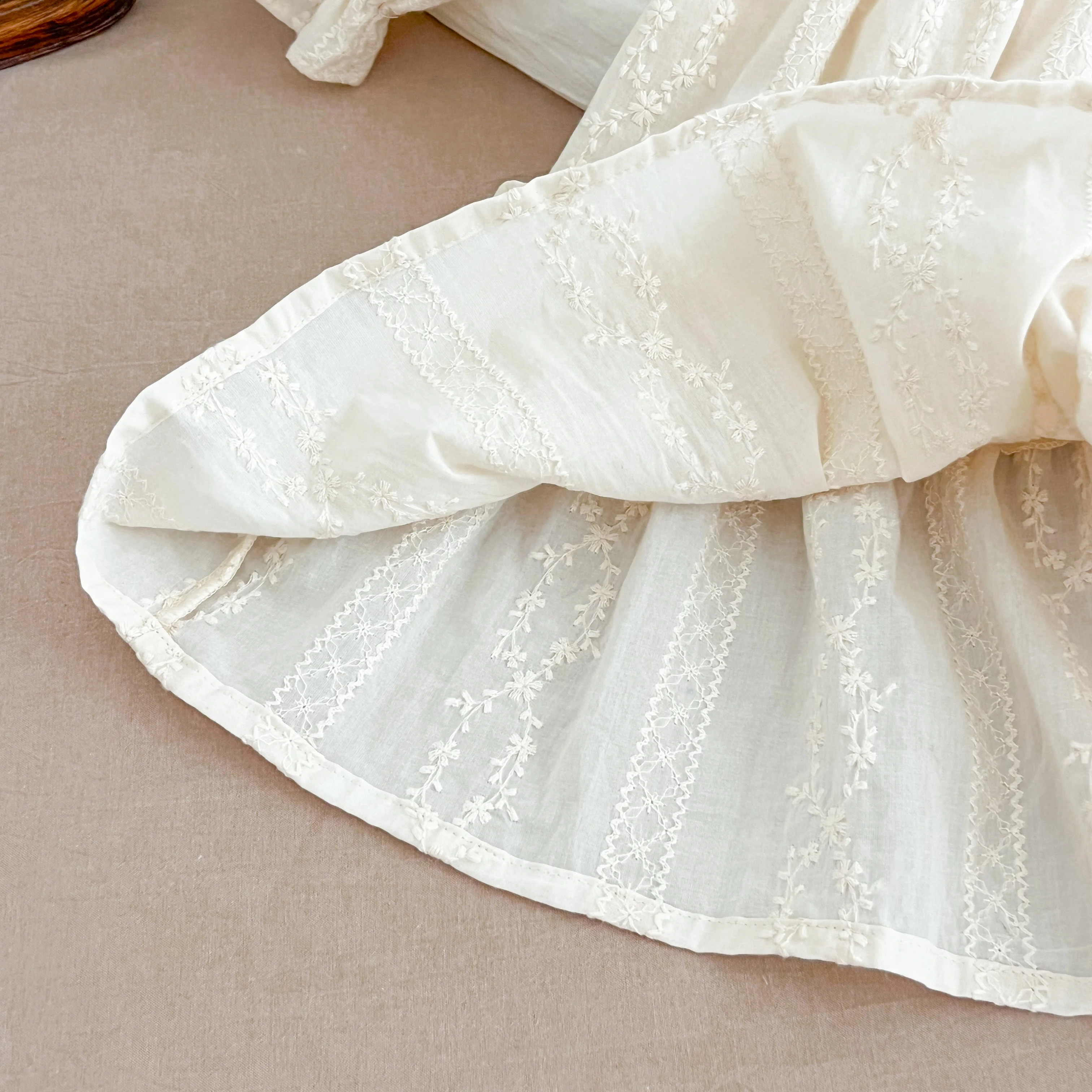 New Baby Girls Dress Girls Sweet Girl Dress Ruffle Trim Party Princess Dress Lace Collar Going Out Casual Dresses Little Clothes
