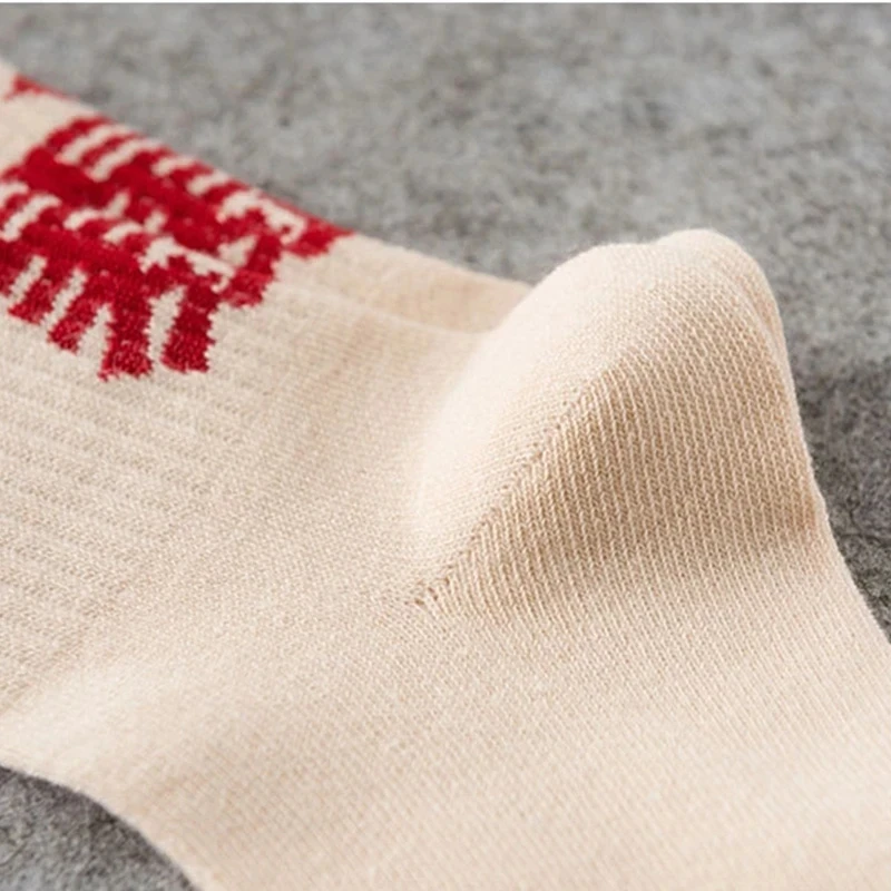 1/3Pcs Hip Hop Socks Mens High Quality Cotton Chinese Characters Socks Streetwear Leisure Skateboard Comfortable Sock
