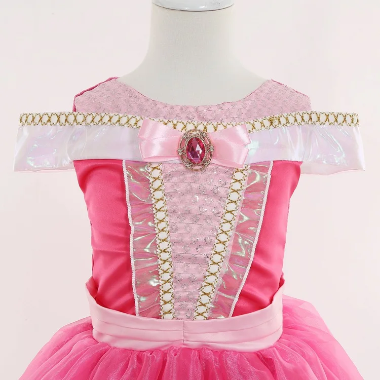 3 4 5 6 7 8 Yrs Sleeping Beauty Carnival Dress up Girls Aurora Cosplay Halloween Apparel Princess Toddler Christmas Ball Gown