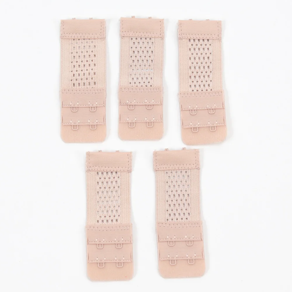 5PCS/set 2Rows 2Hooks Bra Extender for Women's Elastic Bra Extension Strap Hook Clasp Expander Adjustable Belt Buckle Underwear