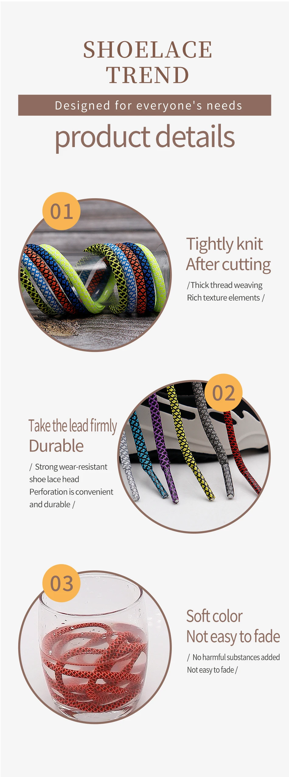 New Sport Round 5mm Shoe Laces High Top Walking Hiking Boots Strings 700 Shoes Cords Bold Shoelace for Pants Women Bag Skirt