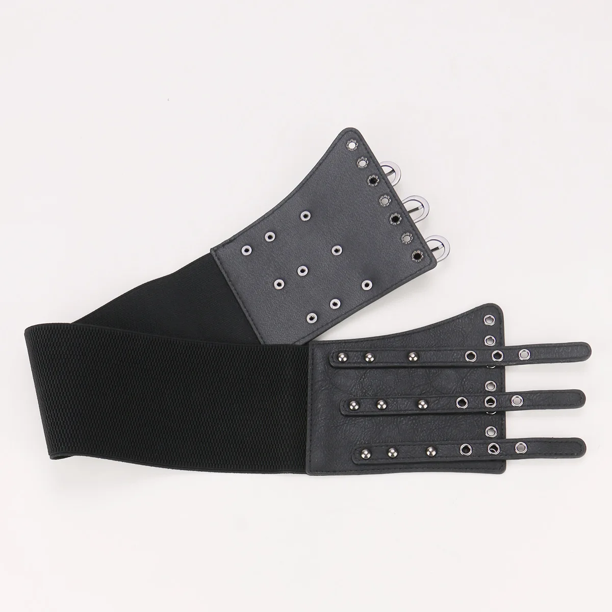 Ladies' Punk Hollow Elastic Waist Decorative Wide Girdle slim Belts For Women Pin buckel Corset Cummerbund On Shirt Coat Suit