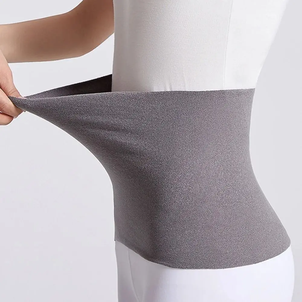 Cotton Polyester Thermal Waist Support Elastic Thicken Winter Cummerbund Fleece Cold Protection Abdomen Back Warmer Unisex