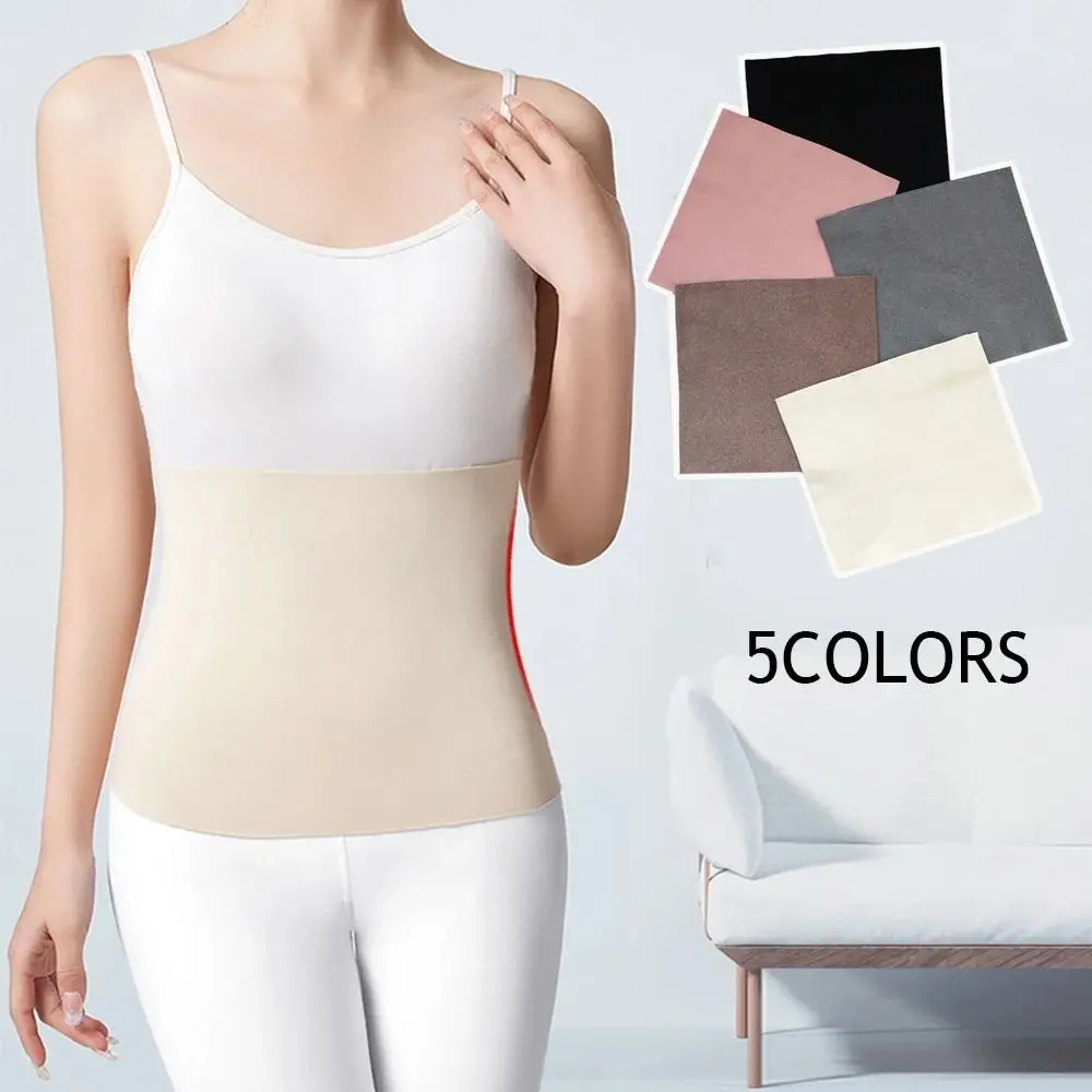 Cotton Polyester Thermal Waist Support Elastic Thicken Winter Cummerbund Fleece Cold Protection Abdomen Back Warmer Unisex
