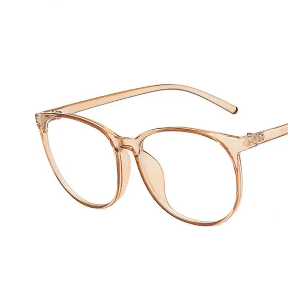 Plane Mirror Anti Blue Light Glasses Trendy Transparent Without Degree Round Eyewear New Optical Spectacle Eyeglass Women Men