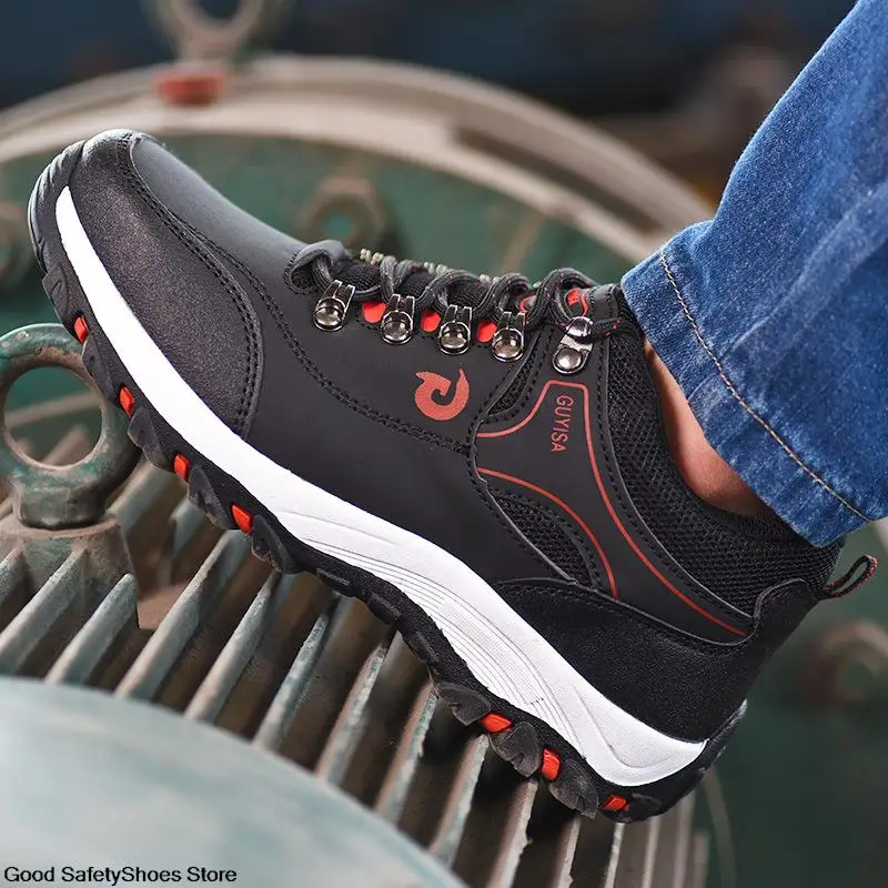 Steel Toe Shoes Men Work Safety Boots Sneakers Male Constrcution Puncture-Proof Work Safety Shoes Man Security Boots Work Shoes