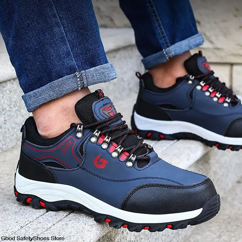 Steel Toe Shoes Men Work Safety Boots Sneakers Male Constrcution Puncture-Proof Work Safety Shoes Man Security Boots Work Shoes