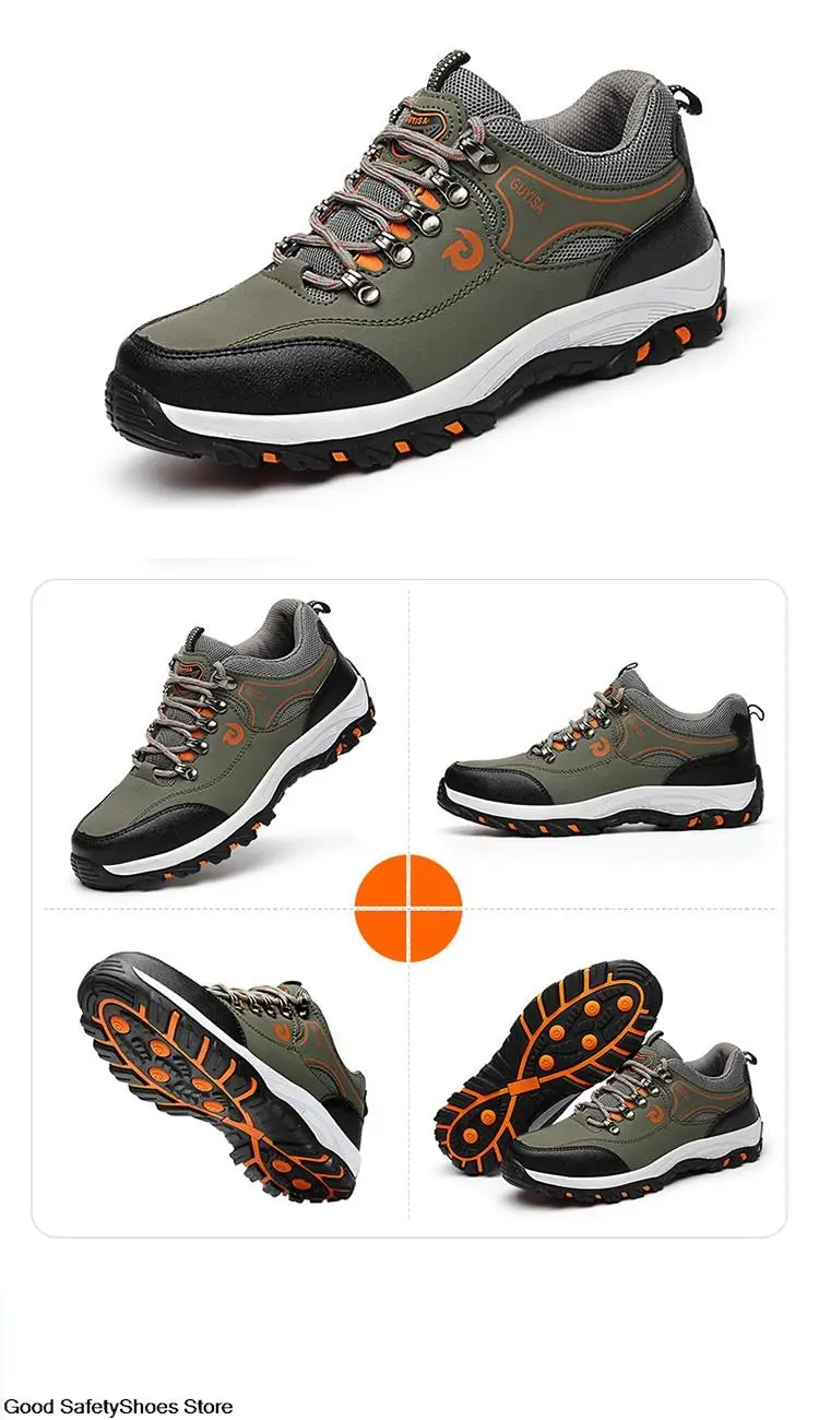 Steel Toe Shoes Men Work Safety Boots Sneakers Male Constrcution Puncture-Proof Work Safety Shoes Man Security Boots Work Shoes