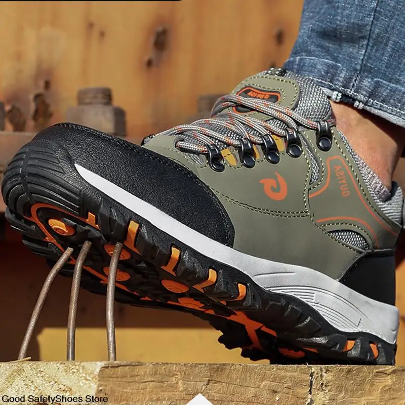 Steel Toe Shoes Men Work Safety Boots Sneakers Male Constrcution Puncture-Proof Work Safety Shoes Man Security Boots Work Shoes