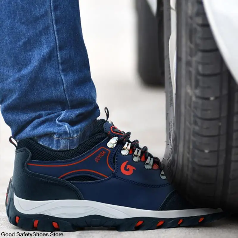 Steel Toe Shoes Men Work Safety Boots Sneakers Male Constrcution Puncture-Proof Work Safety Shoes Man Security Boots Work Shoes