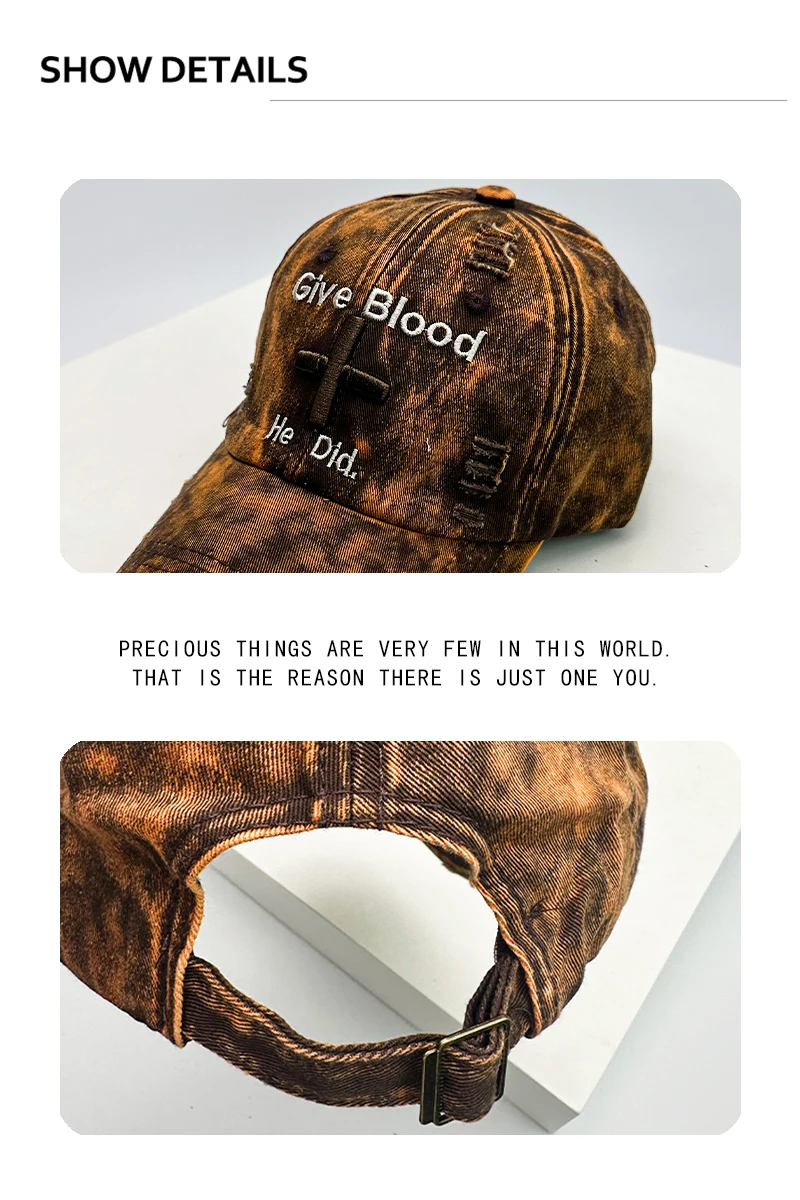 New Unisex Letter Embroidery American Vintage Baseball Hats Broken Breathable Casual Sunshade Peaked Caps Versatile Fashion Ins