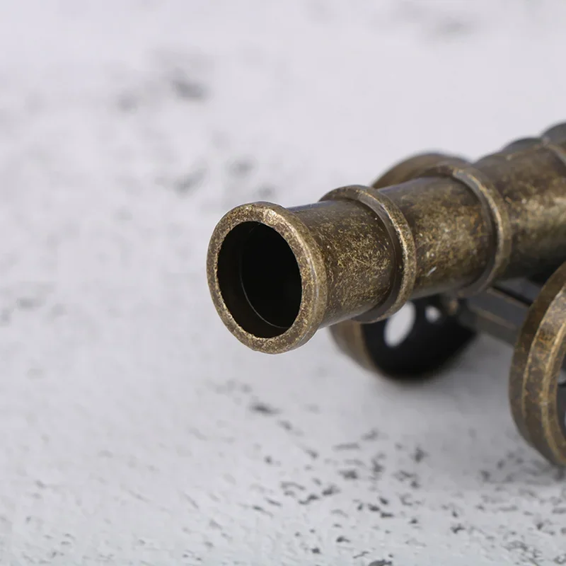1pc Fireable Mini Cannon Model: Military Replica Tabletop Decoration - A Unique Shooting Sports Toy & Collectible Gift!