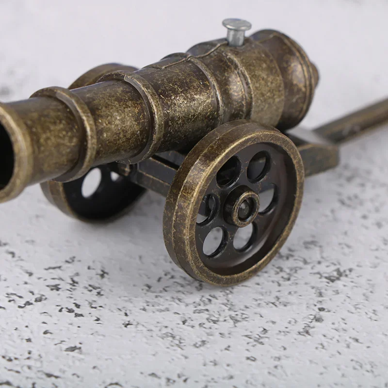 1pc Fireable Mini Cannon Model: Military Replica Tabletop Decoration - A Unique Shooting Sports Toy & Collectible Gift!