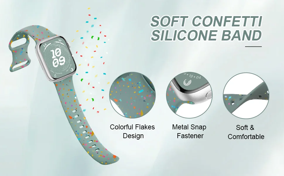 Sport Silicone Loop for Apple watch band 40mm 45mm 44mm 41mm 38mm 49mm Soft bracelet iwatch Series 9 8 7 6 5 3 SE Ultra 2 strap