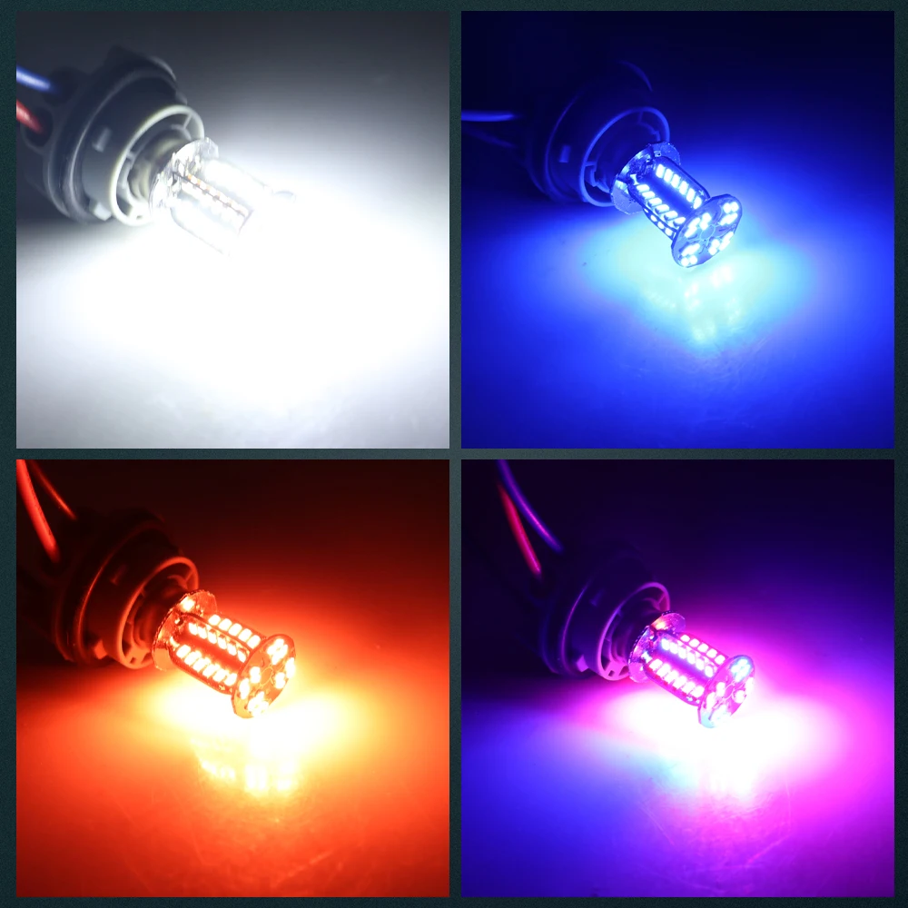 1Pcs 1157 LED Strobe Brake Light BAY15D LED 64SMD DRL Water Flashing Reversing Parking Lamp Motorcycle Car Turn Signal Tail Lamp