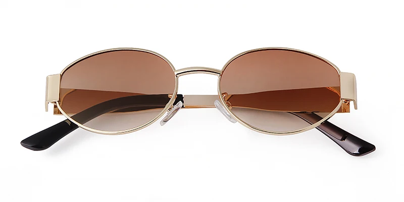 SORVINO Retro Metal Frame Oval Sunglasses Luxury Fashion Brand Female Sun Glasses for Women Men Punk Unisex Stylish Shades UV400
