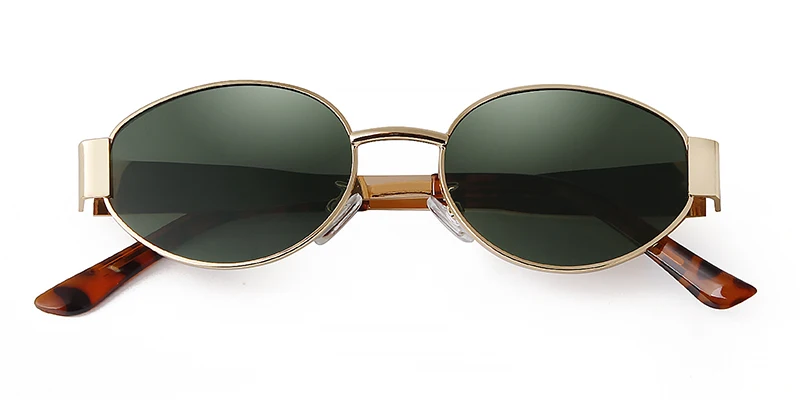 SORVINO Retro Metal Frame Oval Sunglasses Luxury Fashion Brand Female Sun Glasses for Women Men Punk Unisex Stylish Shades UV400