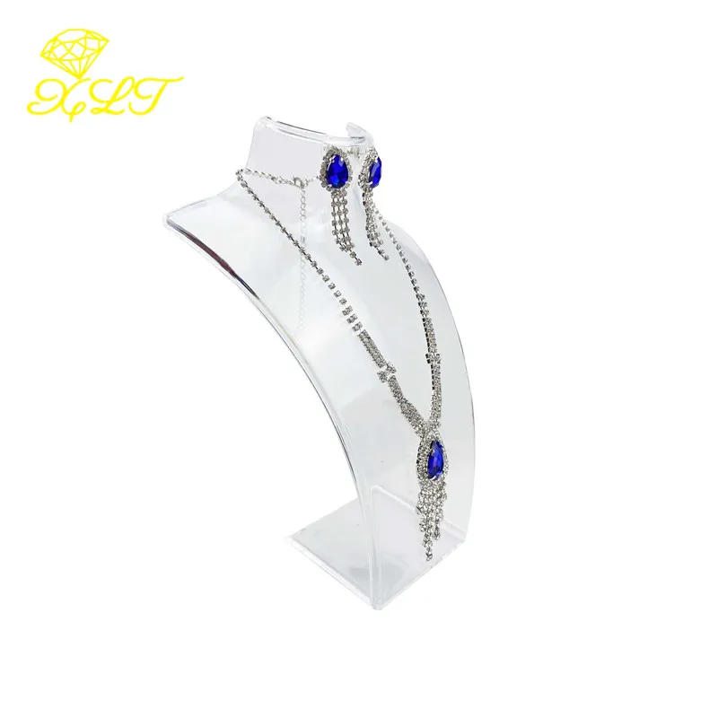 4 Colors Acrylic Mannequin Necklace Jewelry Display Holder Pendant Earrings Decorate Exhibition Display Stand Shelf