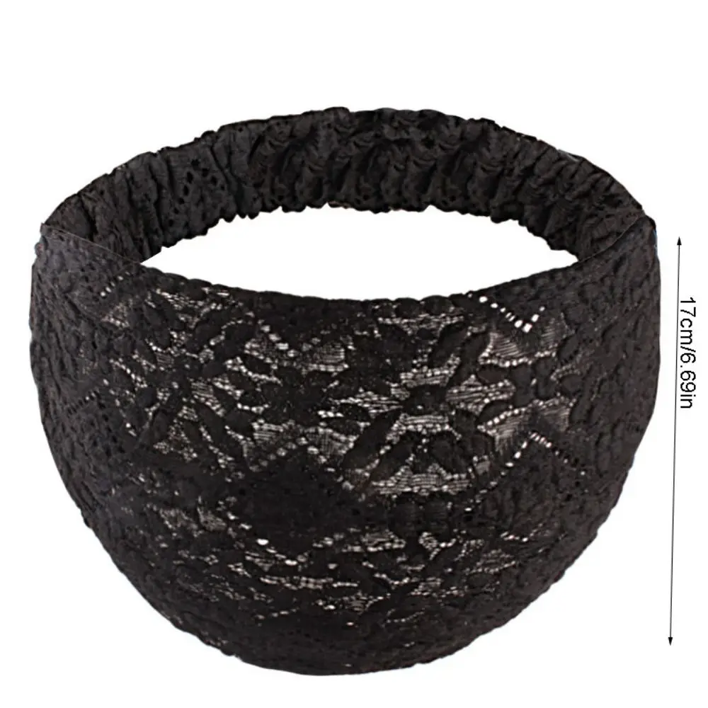 Mesh Flower Headband Lace Hair Band for Girls Women Simple Washing Face Hairband Wide Side Hair Hoop Headscarf Hair Accessories