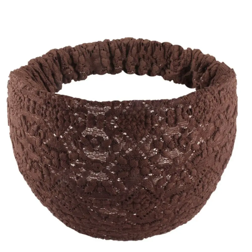 Mesh Flower Headband Lace Hair Band for Girls Women Simple Washing Face Hairband Wide Side Hair Hoop Headscarf Hair Accessories