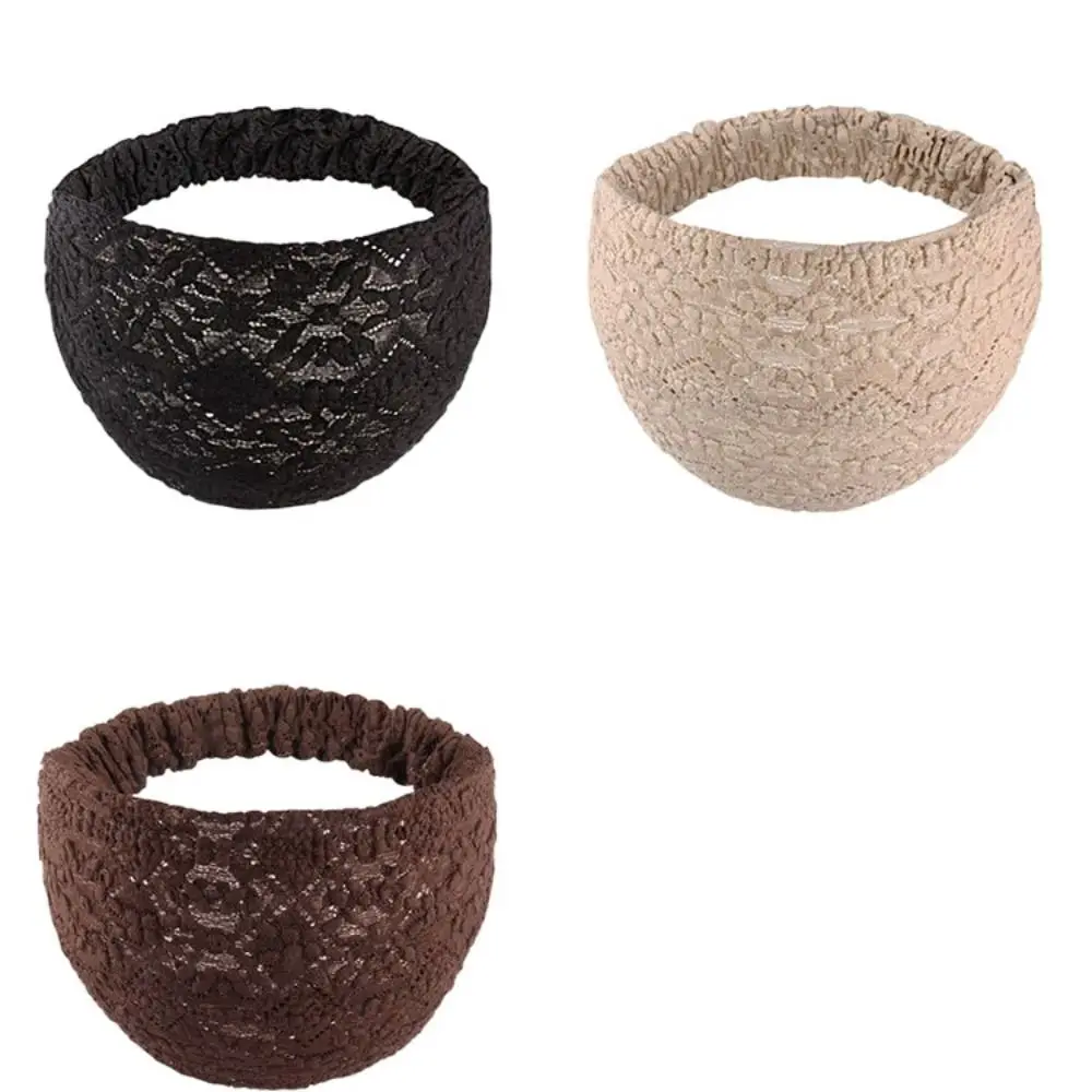 Mesh Flower Headband Lace Hair Band for Girls Women Simple Washing Face Hairband Wide Side Hair Hoop Headscarf Hair Accessories