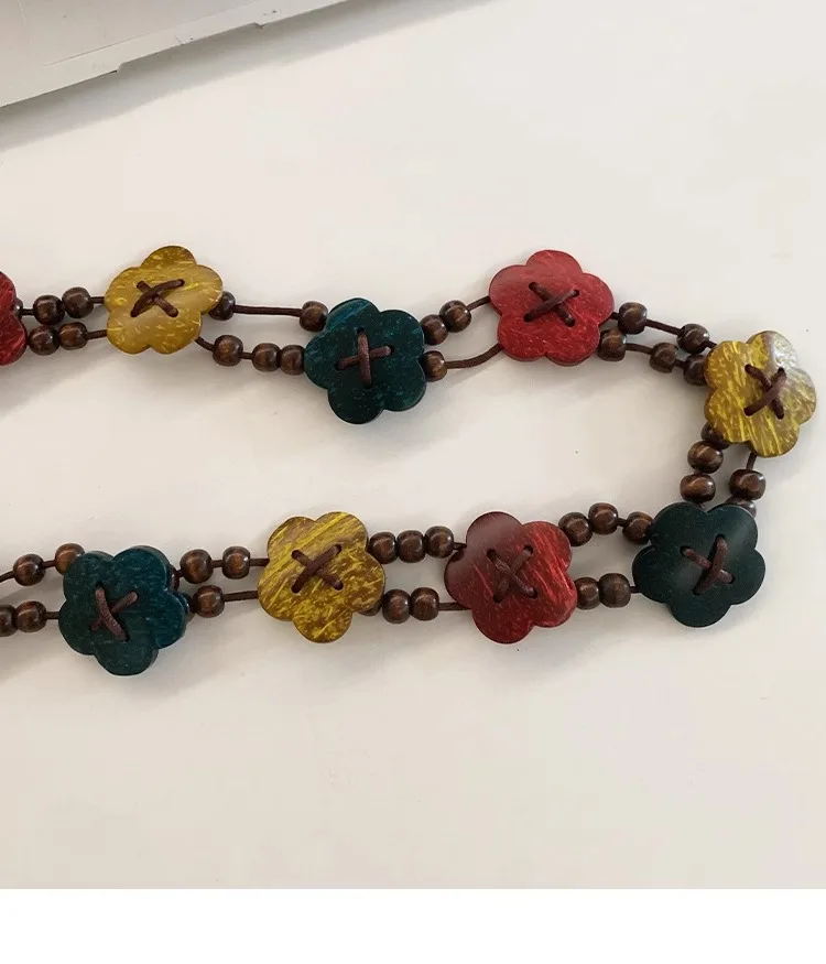 Retro Do Old Sweet Wind Belt Female Minority Lovely Flower National Wind With Skirt Dress Decorative Waist Rope Tide