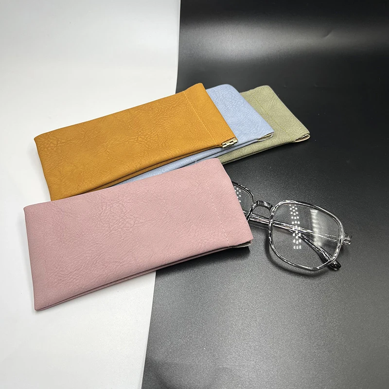 PU Leather Glasses Storage Bag Automatic Closed Sunglasses Case Waterproof Pouch Glasses Protective Cover Eyewear Storage Bag