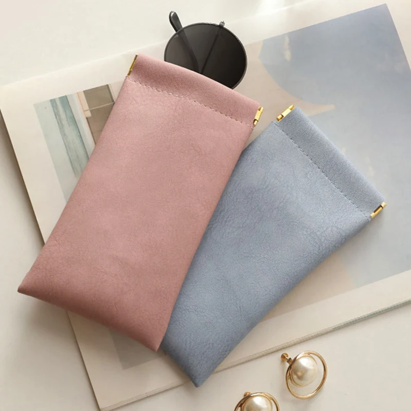 PU Leather Glasses Storage Bag Automatic Closed Sunglasses Case Waterproof Pouch Glasses Protective Cover Eyewear Storage Bag