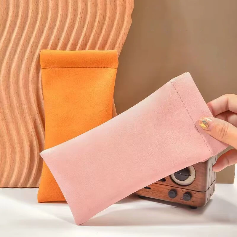 PU Leather Glasses Storage Bag Automatic Closed Sunglasses Case Waterproof Pouch Glasses Protective Cover Eyewear Storage Bag