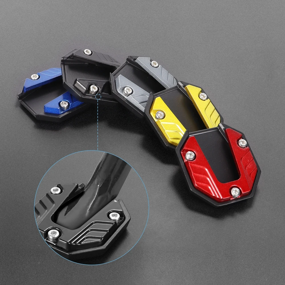 Universal Scooter Motorcycle Bike Kickstand Extender Foot Side Stand Extension Pad Support Plate Anti-skid Enlarged Base