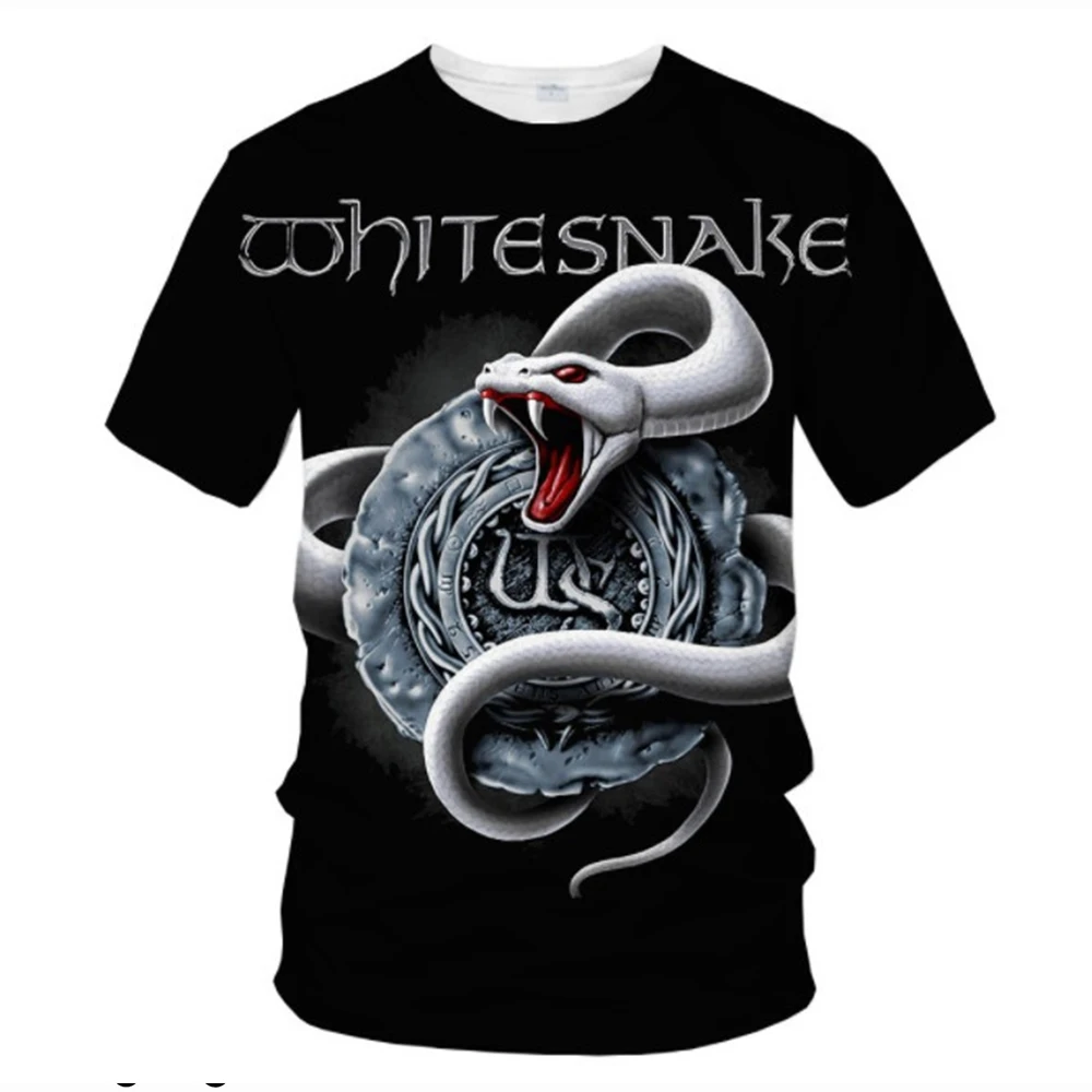 Summer fashion trend 3D printing cool personalized print music pattern music band casual comfortable short sleeved top
