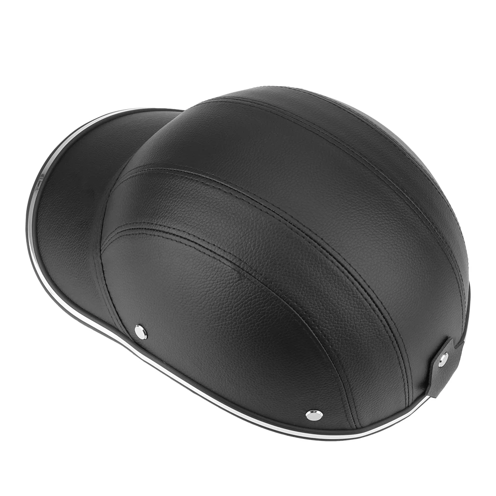 Baseball Cap Style Safety Hard Hat For Cafe Racer Chopper Scooter Motorcycle Half Helmet