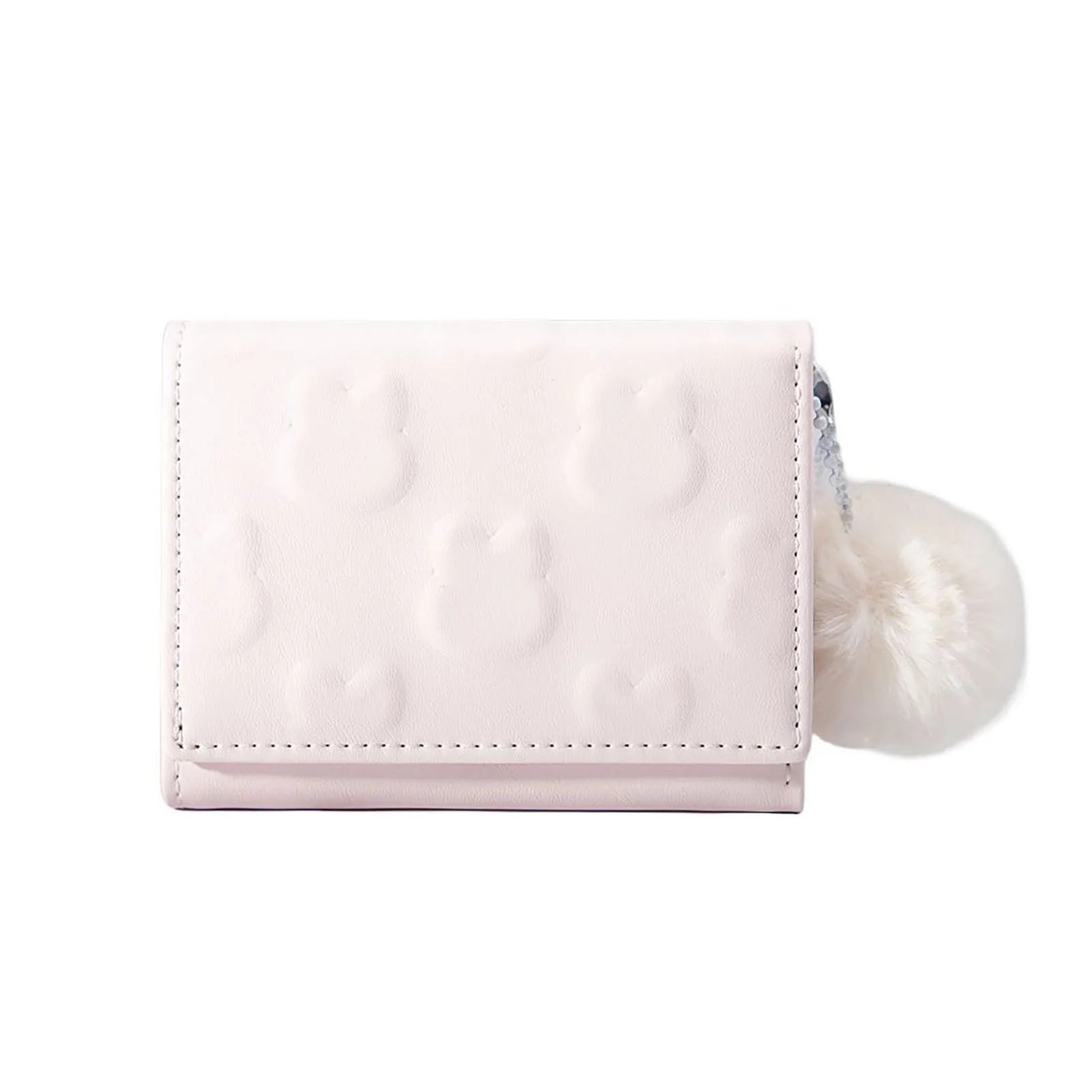 Cute Cartoon Rabbit Coin Purse Women Short Foldable PU Wallet Card Holder Girls Pink Clutch Bags Trendy Candy Color Wallets