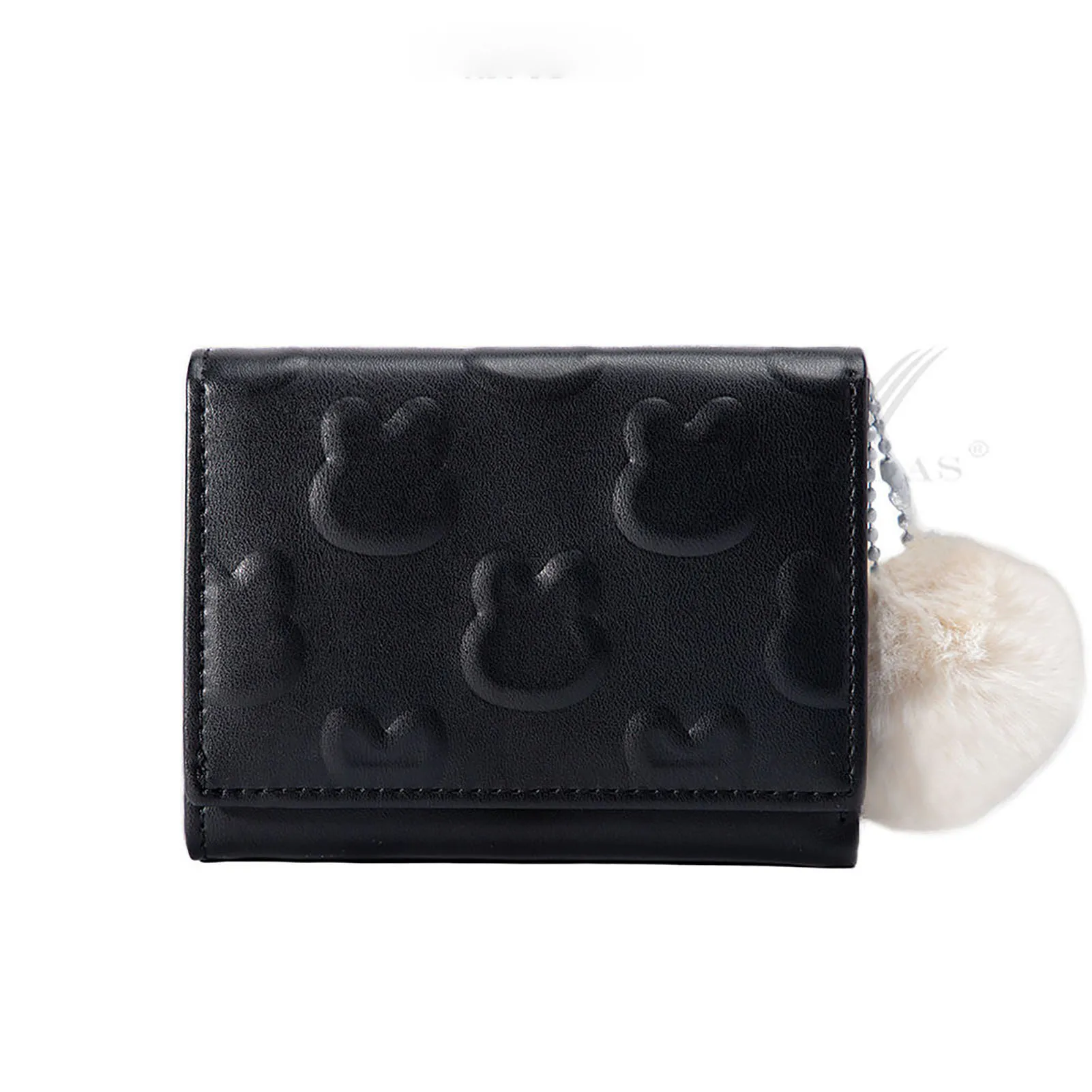 Cute Cartoon Rabbit Coin Purse Women Short Foldable PU Wallet Card Holder Girls Pink Clutch Bags Trendy Candy Color Wallets