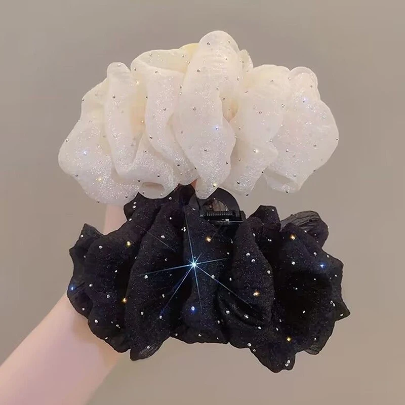 Elegant Bowknot Hair Clips Women Temperament Elegant Mesh Hair Clip Fashion Hair Accessories Girl Styling Hairpin Headdress