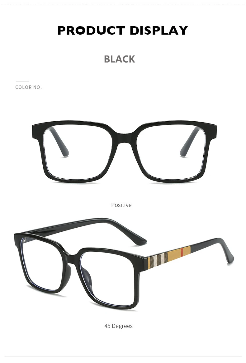 Retro Square Anti Blue Light Optical Glasses Frames For Women Men Brand Designer Female Fashion Computer Eyeglasses
